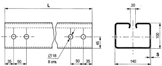 Чертеж изделия линии для производства С-образной балки 10GCF37