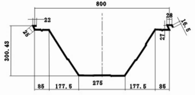 Чертеж арочного профиля выпускаемого станком BH-1220-800