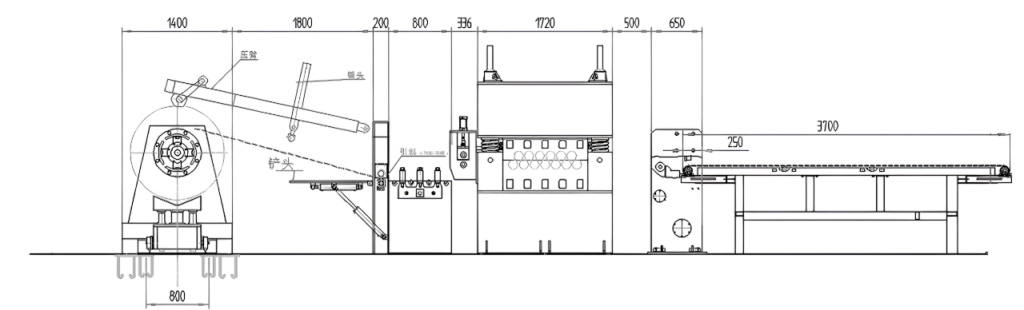 Схема линии VRP-0.3х650-5T