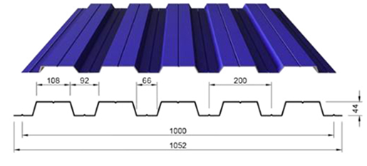 Чертеж профиля CZFM-Н44
