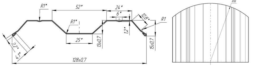 Чертеж изделия ZTR-1732