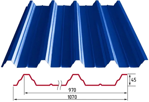 Чертеж профиля ТП45