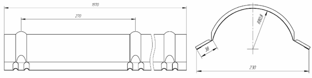 Чертеж профиля KZ-230