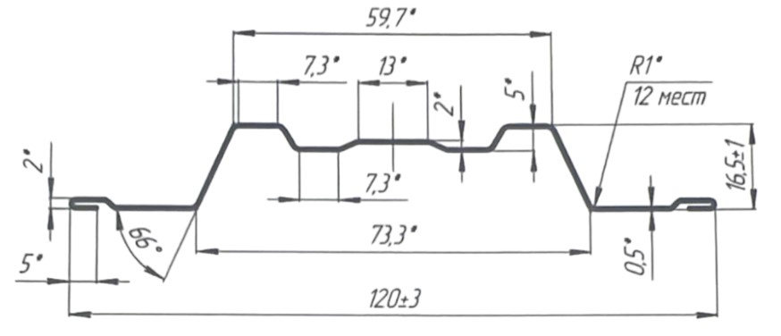 Чертеж изделия ZTR-1731