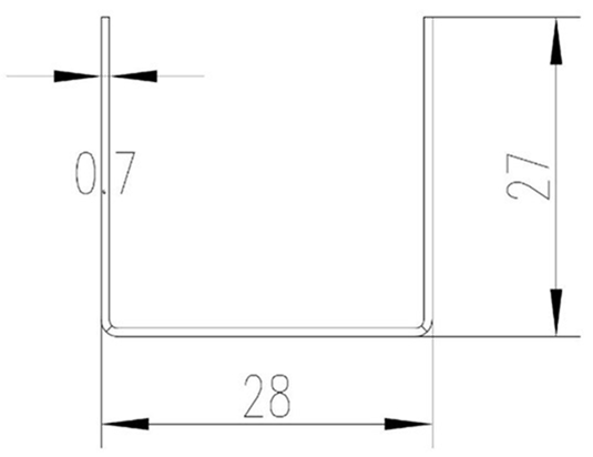 Чертеж изделия CFFM-UD