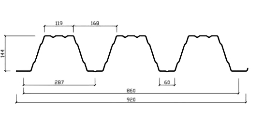 Чертеж профиля Н-144