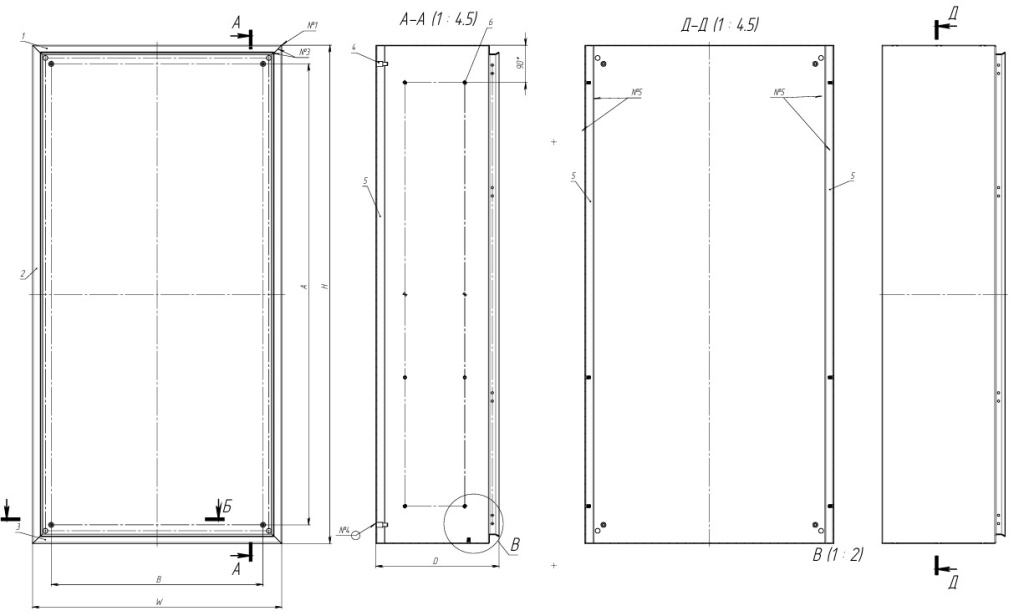 Чертеж изделия HWM-125 Чертеж изделия HWM-125