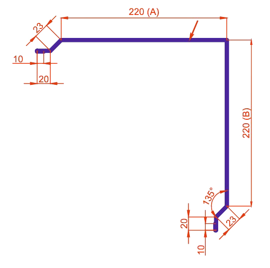 Чертеж изделия LW220-220